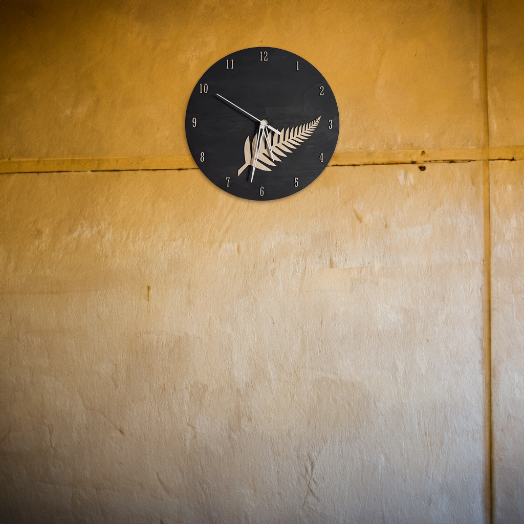 Fern Clock,  All Blacks Clock, Rugby Clock